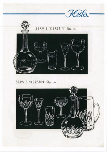 Kosta 1956 Swedish Glass Catalogue, Page 33