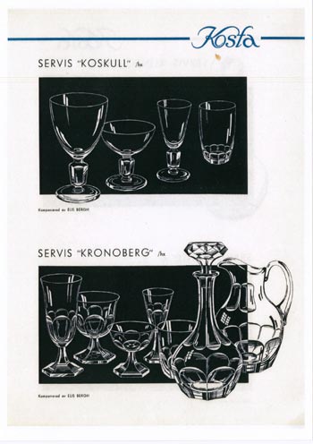 Kosta 1956 Swedish Glass Catalogue, Page 35