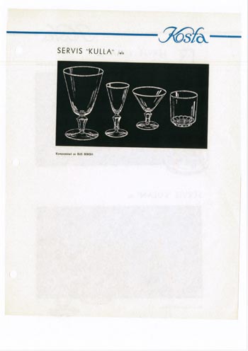Kosta 1956 Swedish Glass Catalogue, Page 37