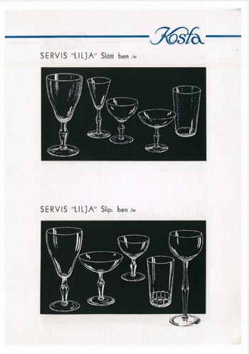 Kosta 1956 Swedish Glass Catalogue, Page 40