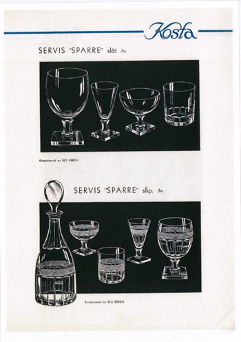 Kosta 1956 Swedish Glass Catalogue, Page 52