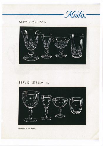 Kosta 1956 Swedish Glass Catalogue, Page 54