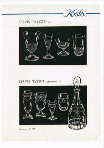 Kosta 1956 Swedish Glass Catalogue, Page 56