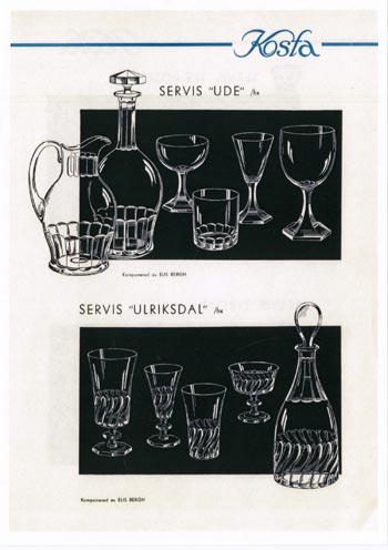 Kosta 1956 Swedish Glass Catalogue, Page 59