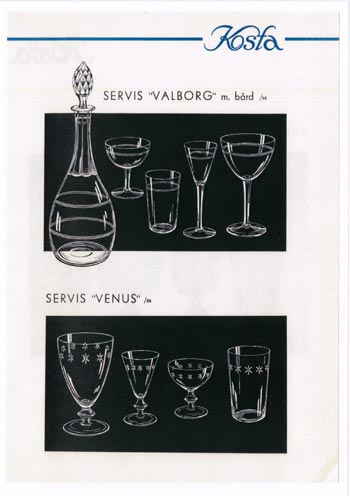 Kosta 1956 Swedish Glass Catalogue, Page 60