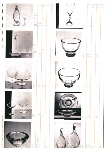 Kosta 1960 Swedish Glass Catalogue, Page 6