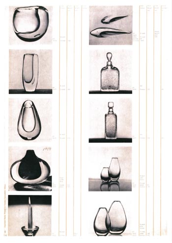 Kosta 1960 Swedish Glass Catalogue, Page 9