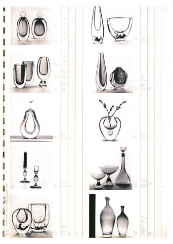 Kosta 1960 Swedish Glass Catalogue, Page 12