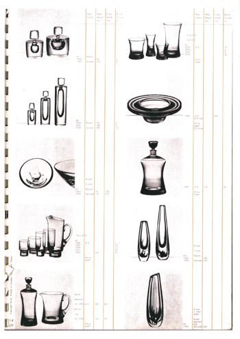 Kosta 1960 Swedish Glass Catalogue, Page 14