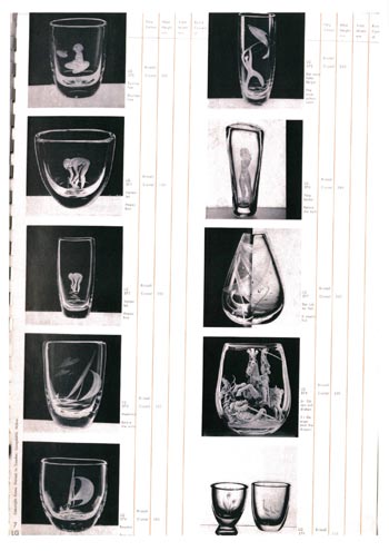 Kosta 1960 Swedish Glass Catalogue, Page 21