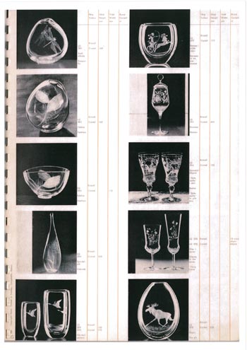 Kosta 1960 Swedish Glass Catalogue, Page 22