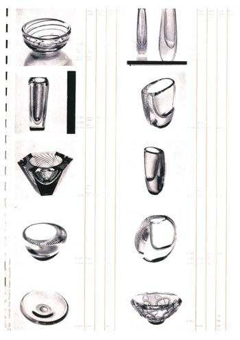 Kosta 1960 Swedish Glass Catalogue, Page 25