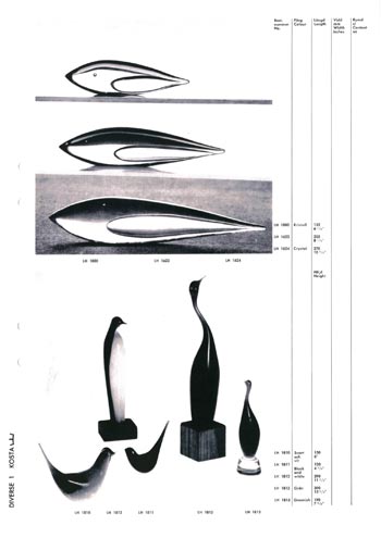 Kosta 1966 Swedish Glass Catalogue, Page 105