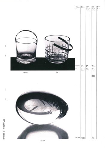 Kosta 1966 Swedish Glass Catalogue, Page 110