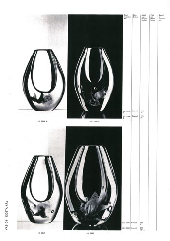 Kosta 1966 Swedish Glass Catalogue, Page 24