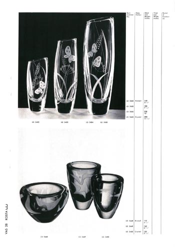 Kosta 1966 Swedish Glass Catalogue, Page 28