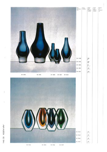 Kosta 1966 Swedish Glass Catalogue, Page 35