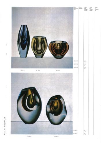 Kosta 1966 Swedish Glass Catalogue, Page 38