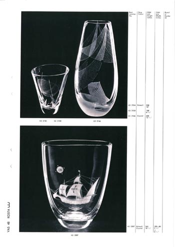 Kosta 1966 Swedish Glass Catalogue, Page 48