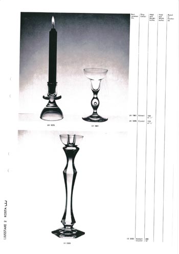 Kosta 1966 Swedish Glass Catalogue, Page 86