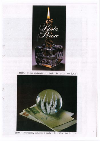 Kosta 1974 Swedish Glass Catalogue, Page 31