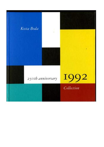 Kosta Boda 1992 Swedish Glass Catalogue - 250th Anniversary, Front Cover