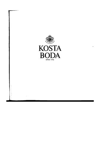Kosta Boda 1992 Swedish Glass Catalogue - 250th Anniversary, Page 1