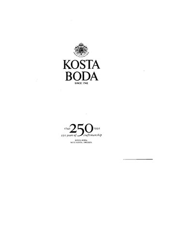 Kosta Boda 1992 Swedish Glass Catalogue - 250th Anniversary, Page 122