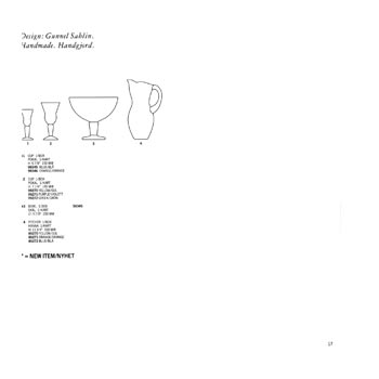 Kosta Boda 1993 Swedish Glass Catalogue, Page 17