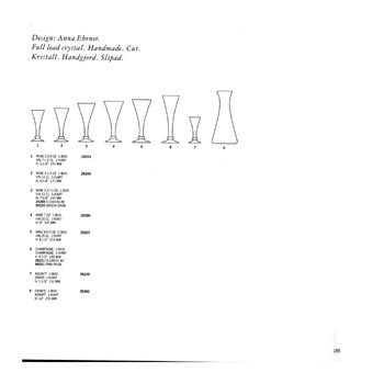 Kosta Boda 1993 Swedish Glass Catalogue, Page 185