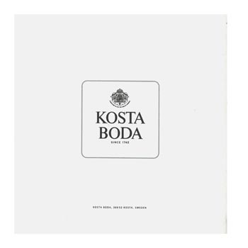 Kosta Boda 1995 Swedish Glass Catalogue, Back Cover