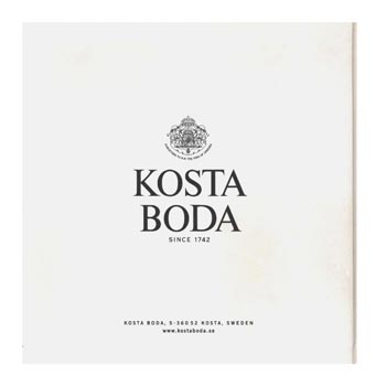 Kosta Boda 1999 Swedish Glass Catalogue, Back Cover