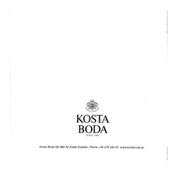 Kosta Boda 2002 Swedish Glass Catalogue, Back Cover