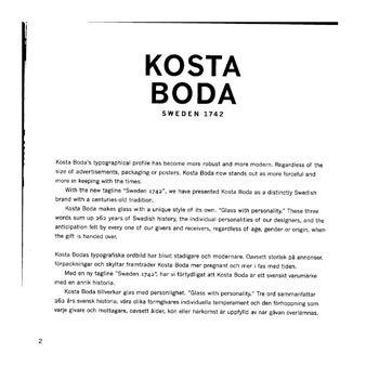 Kosta Boda 2005 Swedish Glass Catalogue - Glass With Personality, Page 2