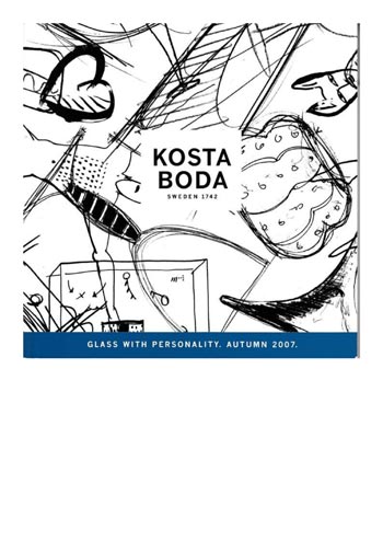 Kosta Boda Autumn 2007 Swedish Glass Catalogue - Glass With Personality, Front Cover