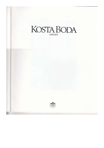 Kosta Boda Swedish Glass Catalogue - Crystal Collection, Page 1