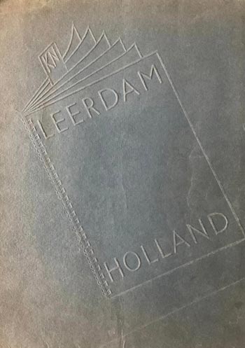 Leerdam 1936 Glass Catalogue, Front Cover