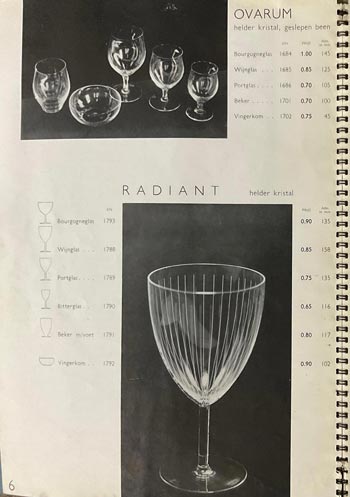 Leerdam 1936 Glass Catalogue, Page 6