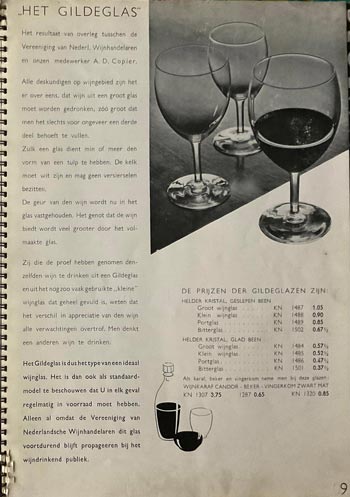 Leerdam 1936 Glass Catalogue, Page 9