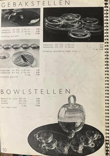 Leerdam Glass 1936 Catalogue, Page 10