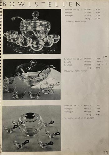 Leerdam 1936 Glass Catalogue, Page 11