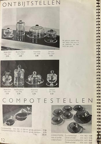 Leerdam 1936 Glass Catalogue, Page 12