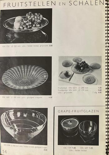 Leerdam 1936 Glass Catalogue, Page 14