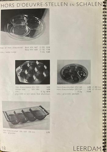 Leerdam 1936 Glass Catalogue, Page 18
