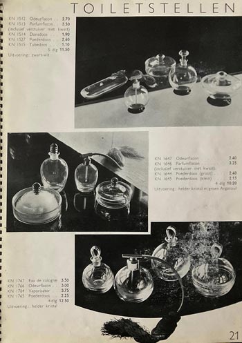 Leerdam 1936 Glass Catalogue, Page 21