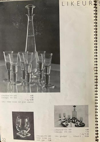 Leerdam 1936 Glass Catalogue, Page 22