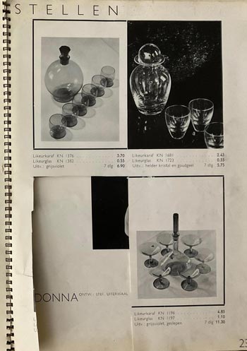 Leerdam 1936 Glass Catalogue, Page 23