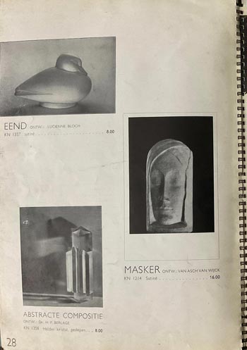 Leerdam Glass 1936 Catalogue, Page 28