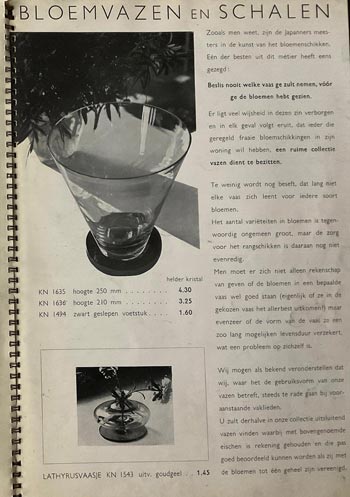 Leerdam 1936 Glass Catalogue, Page 29