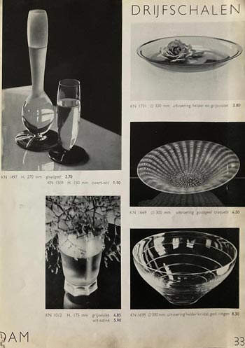 Leerdam Glass 1936 Catalogue, Page 33